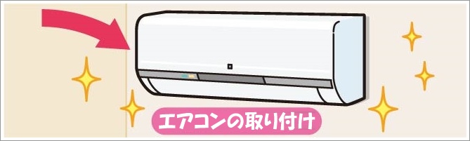 エアコンの取り付け工事